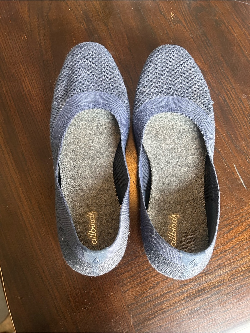 allbirds Women’s Knit Slip-On Flats in Medium Blue